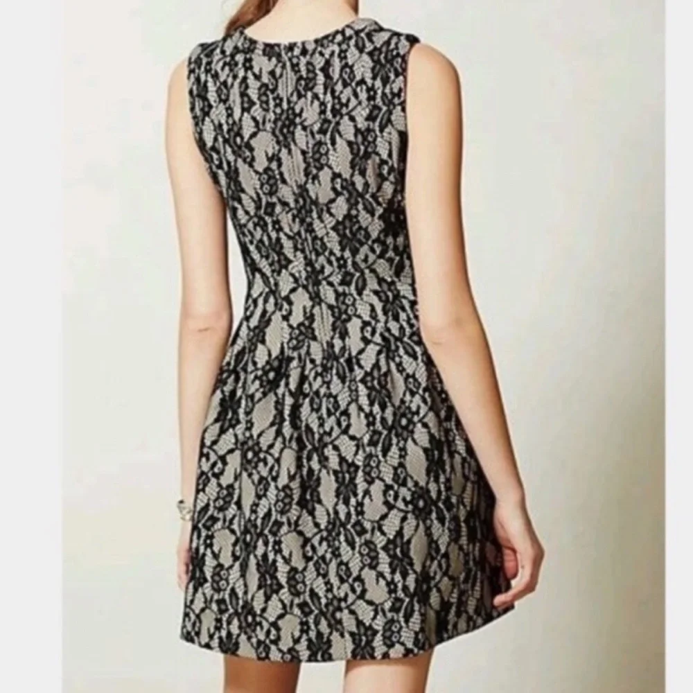 Anthropologie HD in Paris Violante Lace Fit & Flare Sleeveless Dress Stretch - Picture 2 of 7
